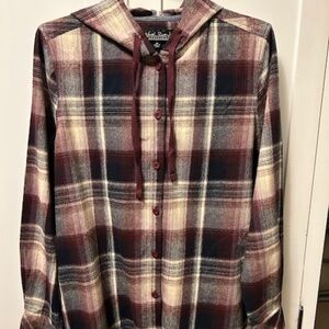 North River Outfitters Flannel Hooded Shirt Jac